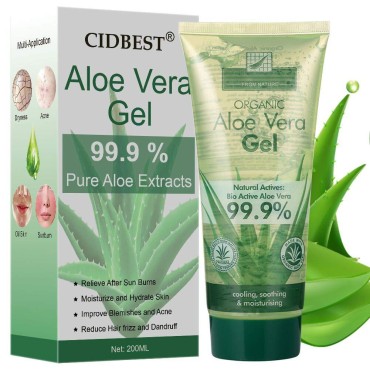 Mroobest Aloe Vera Gel, Aloe Gel 100 Percent Pure Plant, Deeply Hydrating ? Repairing, Sunburn ? Eczema Relief, Acne, Small Cuts, Suitable for Face, Body