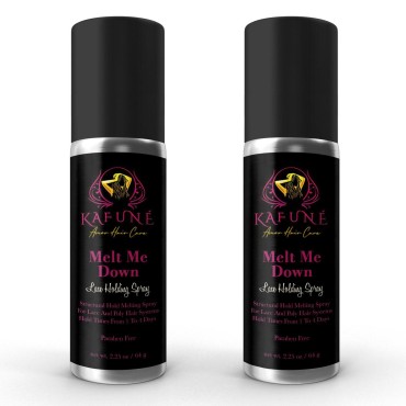 2 Melt Me Down Lace Melting and Holding Spray Hair Adhesive for Wigs, Extensions, Toupees and Hairpieces, Strong Natural Finishing Hold with Control, Women and Men
