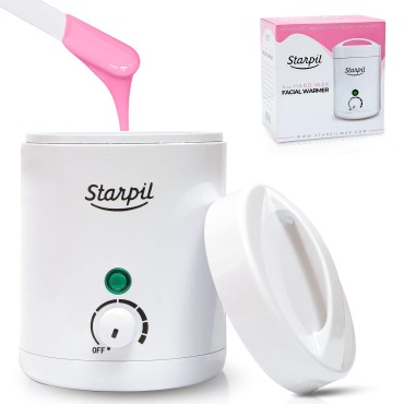Starpil Wax Machine - Mini Wax Warmer for Hair Removal 4oz / 125g - Best for Hard Wax Beads - Use for Hair Removal - Adjustable Temperature Wax Pot for Facial Hair