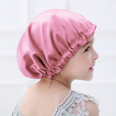 DEMI QUEEN Kid Satin Bonnet Double Layer Sleep Cap...