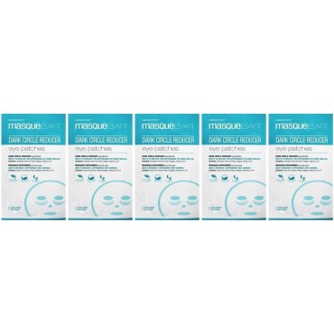 masque BAR Eye Mask Patches Dark Circle Reducer (5 Pairs) - Korean Under Eye Skin Care Treatment - Diminishes the Appearance of Under Eye Dark Circles & Prevents Premature Signs of Aging - Moisturizes
