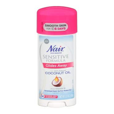 Nair Glides Away Sensitive with Coconut Oil and Vitamin E (Pack of 4)