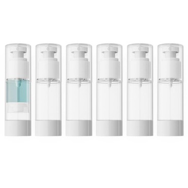 longway 1 Oz 30ml Clear Airless Cosmetic Fine Mist Spray Bottle Travel Size Dispenser Refillable Containers/Plastic Empty Spray Bottle -BPA Free (Pack of 6)