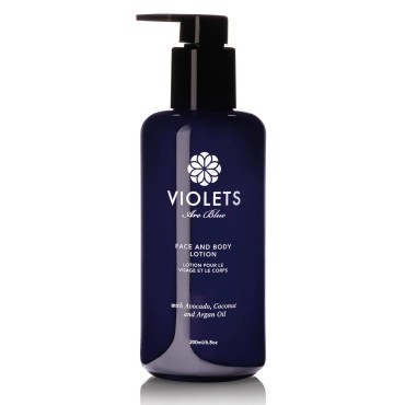 Violets Are Blue - Organic Argan & Coconut Face + Body Lotion | Natural, Non-Toxic Skincare (6.8 oz | 200 ml)