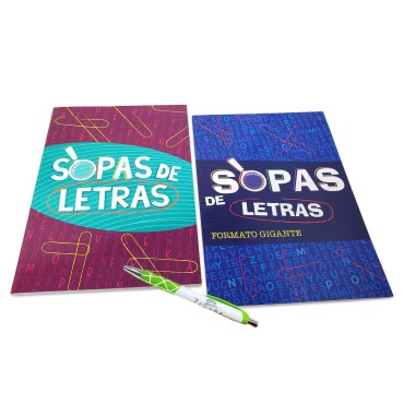Giant Print Spanish Word Search Puzzle Book with Free Pen | Libros de Rompecabezas (2 Pack) Sopas de Letras Formato Gigante con Bolígrafo Gratis