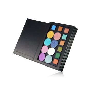 Coosei 4-Layer Book Shaped Magnetic Eyeshadow Palette Large Empty Makeup Storage Box