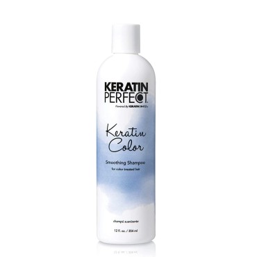 Keratin Perfect-Color Smoothing Shampoo - Anti Frizz - Salon Quality - Adds Moisture - luminous shine - Safe Formula - Use With or Without Keratin Treatment - 12 Oz