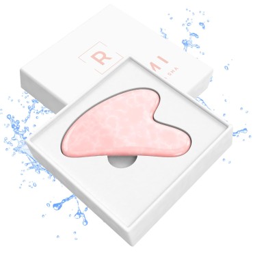 Gua Sha | Rose Quartz Gua Sha Stone | Guasha Tool for Face | Gua Sha Facial Tools | Lymphatic Drainage Massager