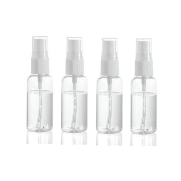 Kuanfine 4 Pack Plastic Spray Bottles 30ML Travel Size Spray Bottles Refillable Fine Mist Sprayer Bottle for Essential Oil, Cosmetic, Perfume
