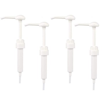 HUI JIN Pack of 4 Universal Dispensing Pump,30 ml Dosage, 38 mm, Shampoo, Conditioner, Lotion, etc,White