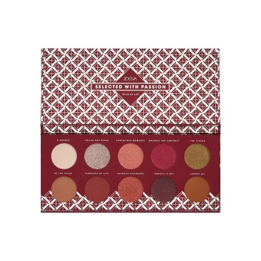 ZOEVA Spice of Life Eyeshadow Palette - 10 Highly-Pigmented Eye Shadows, Neutral to Bold Shades, Shimmer, Matte, Metallic Finishes, Suitable for All Eye Colors