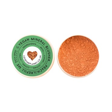 Love the Planet Vegan Mineral Blusher Shade Peach in Refillable Tin