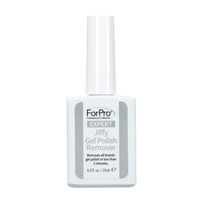 ForPro Expert Jiffy Gel Polish Remover, Removes All Brands Gel Polish in Less Than 5 Minutes, Quick & Easy Gel Removal, No Foil Wrapping or Soaking Needed, 0.5 Fl. Oz.