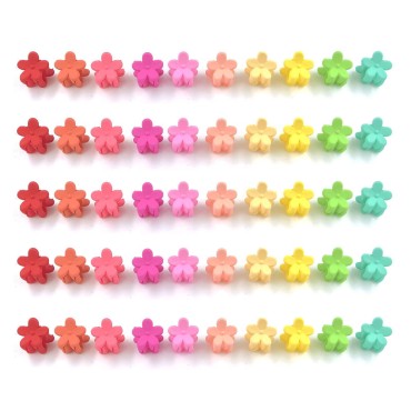 100 Pack Flower Hair Claw Clips Mini Small Hair Ja...