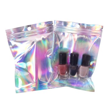 100pcs Resealable Holographic Mylar Bags 4x6 inch,...