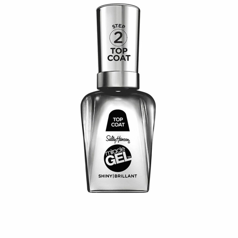 Sally Hansen Miracle Gel Nail Polish Shiny Top Coat, 101 Miracle Gel 3.0 Shiny Top Coat, 0.5 Fl Ounce