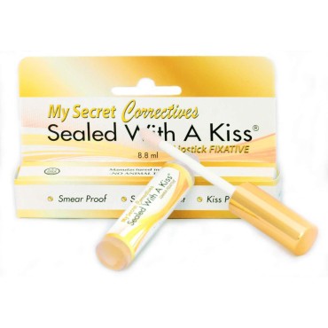 Sealed With A Kiss Lipstick Fixative | Sponge Tipped Applicator | Smear Proof | Smudge Proof | Kiss Proof | 8.8 ml