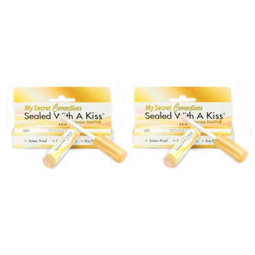 Sealed With A Kiss Lipstick Fixative 3 PACK | Sponge Tipped Applicator | Smear Proof | Smudge Proof | Kiss Proof | 8.8 ml