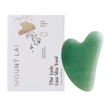 Mount Lai - The Jade Gua Sha Facial Lifting Tool | Face Sculpting Tool for Skin Care | Guasha Tool for Face and Body | Facial Massage Tools to Relieve Muscle Tension and Reduce Puffiness