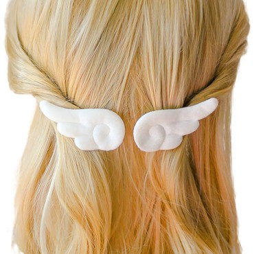 GSHLLO 2 Pairs Cute Angel Wings Hair Clips Kawaii Plush Hair Clamps Barrettes Accessories for Girls Cosplay