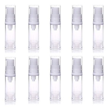 10pcs Airless Pump Press Bottle Empty Plastic Vacu...