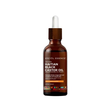 Kreyol Essence Haitian Black Castor Oil for Hair Growth - Mango Papaya & Coconut, 2 fl oz