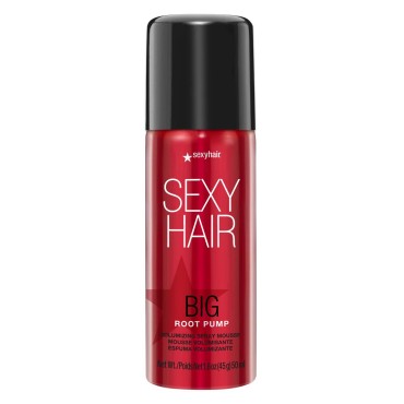 SexyHair Big Root Pump Volumizing Spray Mousse Travel Size, 1.6 Oz | Volume with Medium Hold | Up to 72 Hour Humidity Resistance