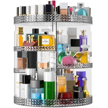 Rotating Makeup Organizer Countertop, Acrylic Make...