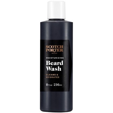 Scotch Porter Moisturizing Beard Wash - Cleanse, Refresh, Hydrate & Soften Coarse, Dry Beard Hair while Protecting Skin for a Fuller/Healthier-Looking Beard - Original Scent, 8 oz. Bottle