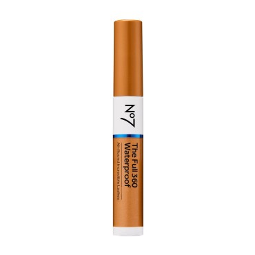 No7 The Full 360 Waterproof - Black - Sweat-Proof, Rain-Proof, Tear-Proof Mascara - Adds Volume, Length & Curl for Up to 12 Hours (7ml)