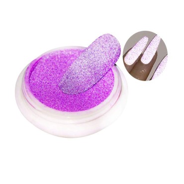DIY Nail Glitter Powder Reflective Powder for Acrylic Nail UV Gel Decoration Holographic Nail Decor for Bungee Disco Party Nightclub Dipping Powder Purple