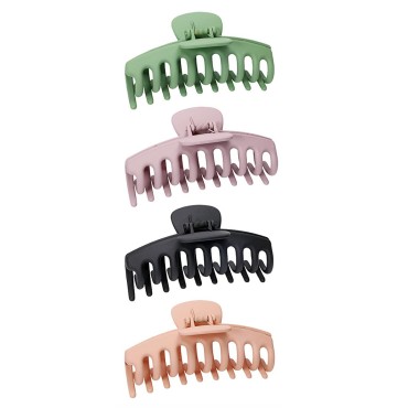 Penta Angel Big Hair Clips 4Pcs 4 Inch Large Non-slip Colored Hair Jaw Clamp Grips Styling Accessories for Women Girls Half Buns Thick Long Curly Hair