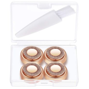 Dealswin Facial Hair Remover Replacement Heads?Compatible with Gen 1 Finishing Touch Flawless Facial Hair Removal Tool Women, As Seen On TV 18K Gold-Plated Rose Gold 4 Count, Generation 1 Single Halo