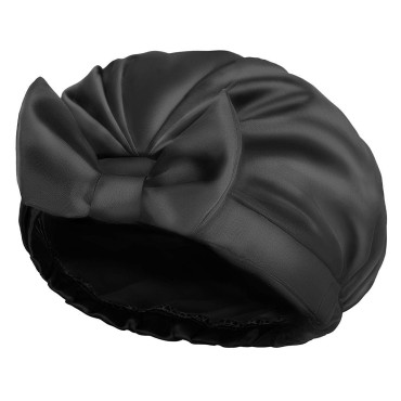 Auban Extra Large Bowknot Shower Caps, Double Laye...