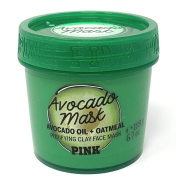 Victoria's Secret Pink Avocado Mask Purifying Clay Face Mask, 6.7 oz / 189g