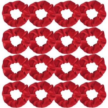 Semato 16 Pack Christmas Red Velvet Scrunchies for Hair Scrunchy Hair Ties Ropes for Women or Girls Hair Accessories