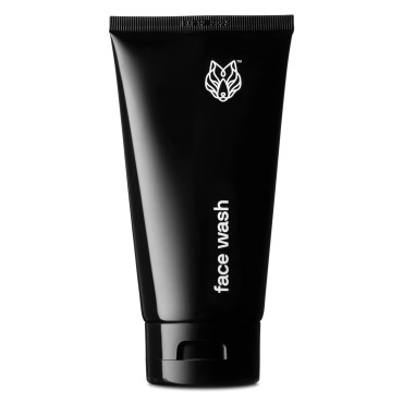 Black Wolf Men’s Charcoal Powder Face Wash, 5 Fl Oz - Facial Cleanser Removes Unwanted Impurities from Your Skin and Soothes Irritation