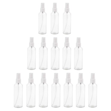 Spray Bottles,Travel Bottles Fine Mist Spray Bottles 3.4oz,Clear 100ml Plastic Small Spray Bottles For Hand Sanitizer,Cleaning Product, Perfume,Cosmetic,Empty Refillable Liquid Containers 15pack ?