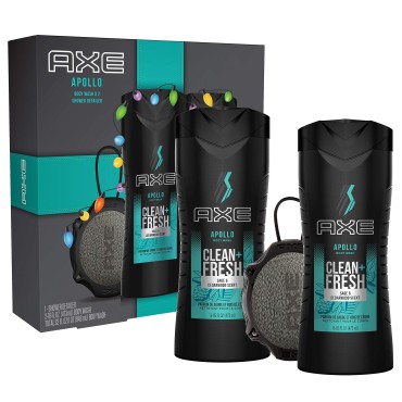 AXE Apollo Holiday Gift Set With Body Wash & Shower Detailer for Grooming 3 count, 16 ounce