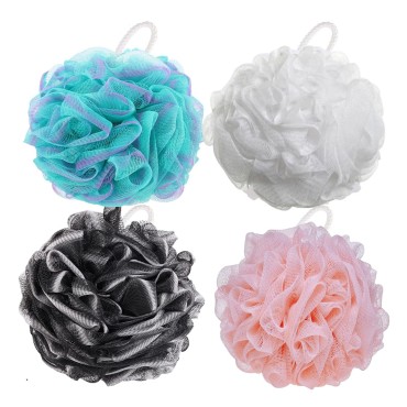 BTYMS 4 Pieces Shower Loofahs Bath Sponges 60g/pcs...