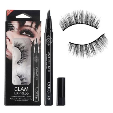 AquaPurity PHOERA 9D Synthetic Mink Lashes & Adhes...