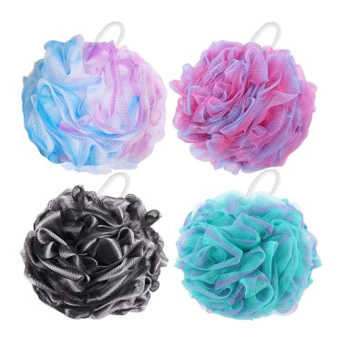 BTYMS 4 Pieces Shower Loofahs Bath Sponges 60g Bat...