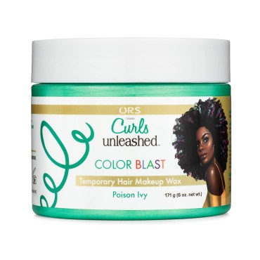 Curls Unleashed Color Blast Hair Wax, Temporary Curl Defining Wax, Poison Ivy, (6.0 oz)