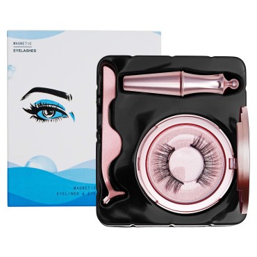 FReed Blue Magnetic Eyeliner Eyelash Kit, Easy to Apply, Vegan, Lightweight, Waterproof, Reusable, All Natural