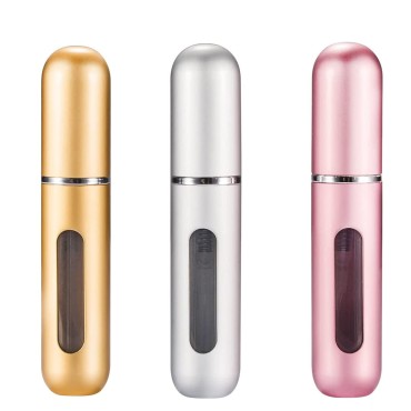 DFsucces Portable Mini Refillable Perfume Empty Spray Bottle,Scent Pump Case?Refillable Perfume Spray,Multicolor Atomizer Perfume Bottle,for Traveling and Outgoing ?3 Pcs Pack of 5ml?