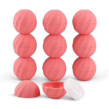 LONGWAY 0.24Oz (7ml) Empty Lip Balm Sphere Containers | Screw Cap Lipstick Tubes/Chapstick Tubes/Chapstick Holder for Lip Gloss & BPA FREE (Pack of 10, Pink)