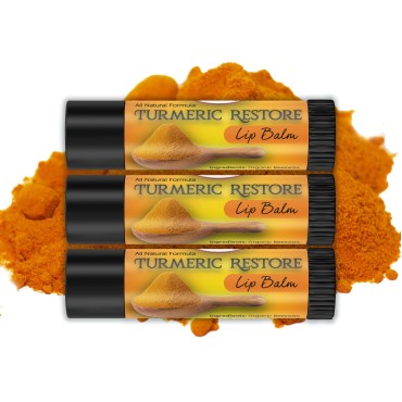 Turmeric Lip balm (3 Pack) Certified Organic & Veg...