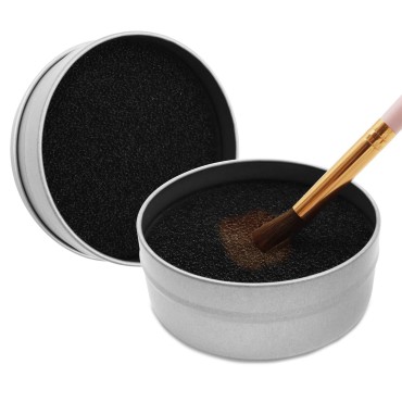 Color Removal Sponge Makeup Brush Cleaner, Tiction Dry Brush Cleaner Sponge Remove Eye Shadow Color Switch To Next Color Immediately Without Water or Chemical Pack of 2