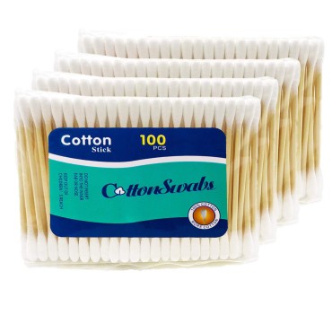 1000 Count Cotton Swabs by Xumzee, Sturdy Bamboo S...