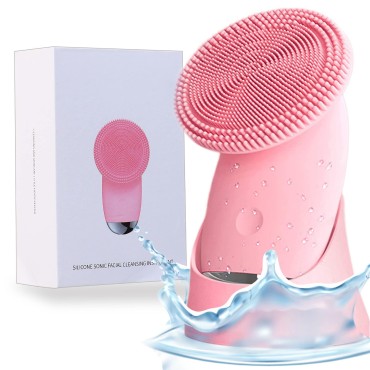 Sonic Facial Cleansing Brush Soft Silicone Face Sc...